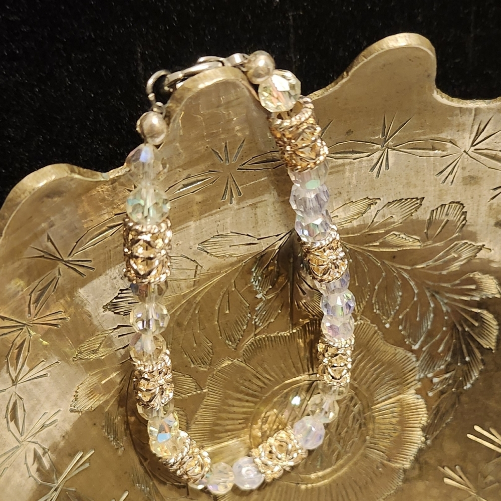 Chic Gold and Silver Crystal Bracelet